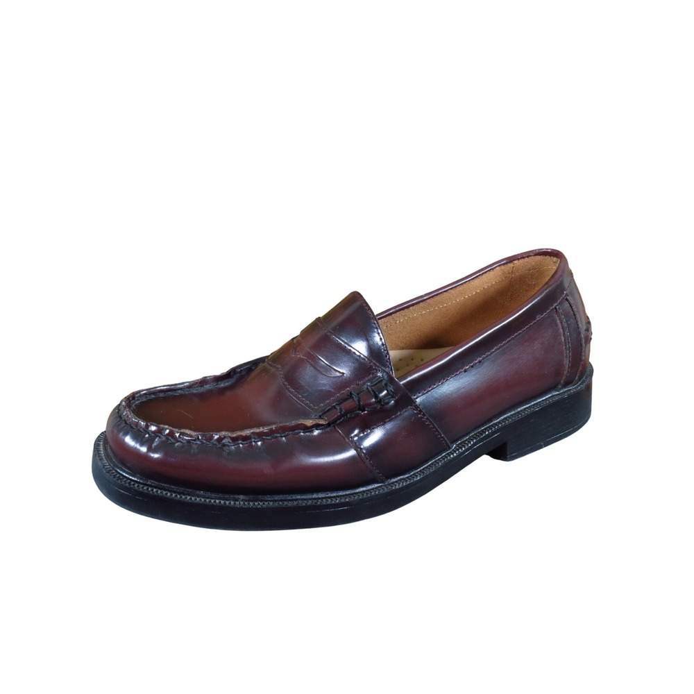 Nunn Bush Lincoln Mens Penny Loafer Size 9M Dress Shoes Burgundy Leather